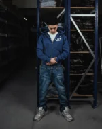 Sweat à Capuche Zippé 808 Vision Bleu (1)