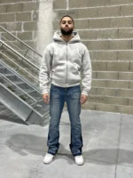 Sweat à Capuche Zippé 808 Vision Gris (2)
