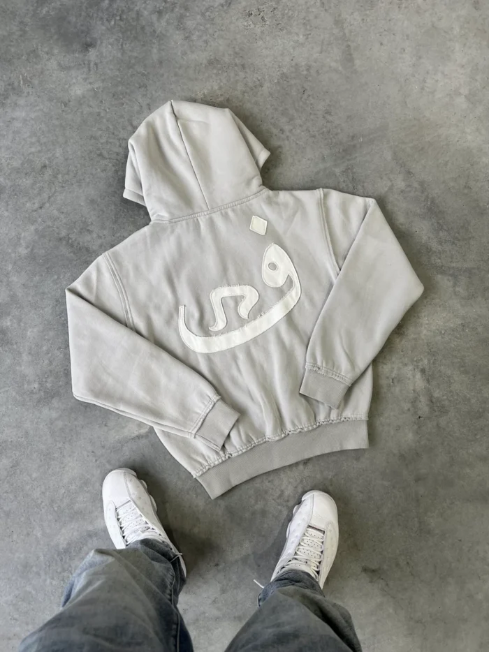 Sweat à Capuche Zippé 808 Vision Gris (3)