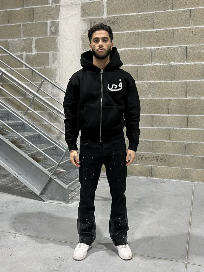 Sweat à Capuche Zippé 808 Vision Noir (2)