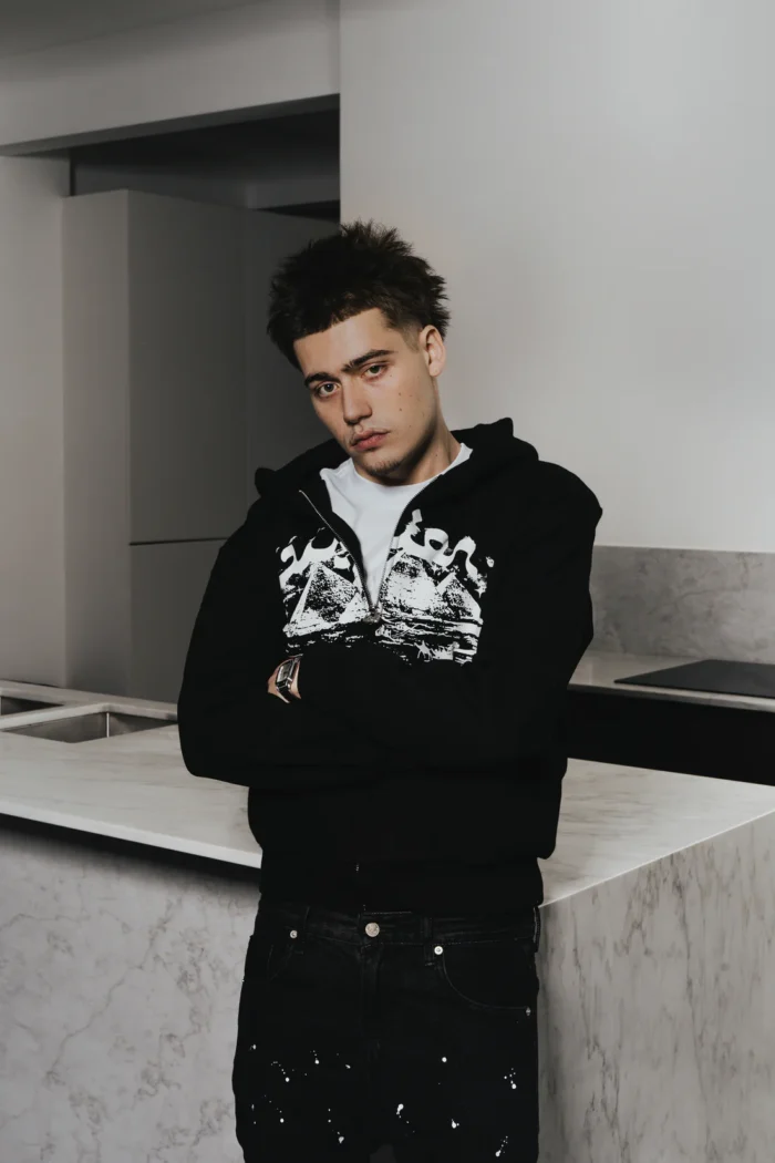 Sweat à Capuche Zippé Noir 808 Vision Desert (1)