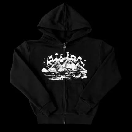 Sweat à Capuche Zippé Noir 808 Vision Desert (4)