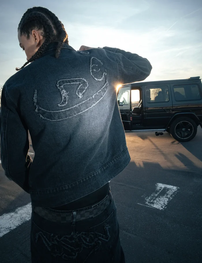 Veste En Jean Noire 808 Vision (1)